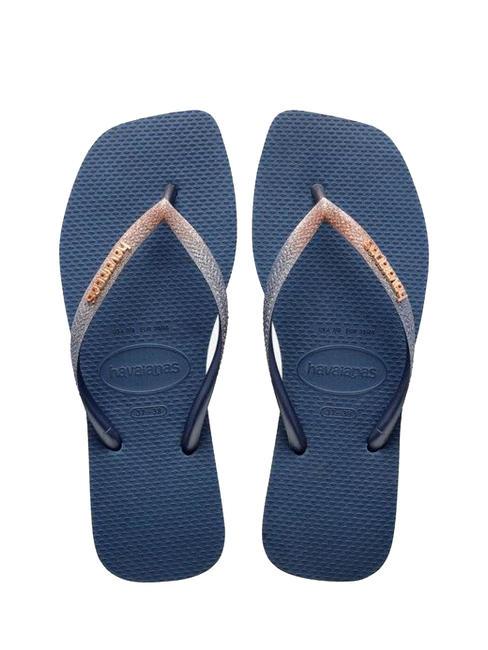 HAVAIANAS SQUARE GLITTER Flip-Flops Indigo Blau - Damenschuhe