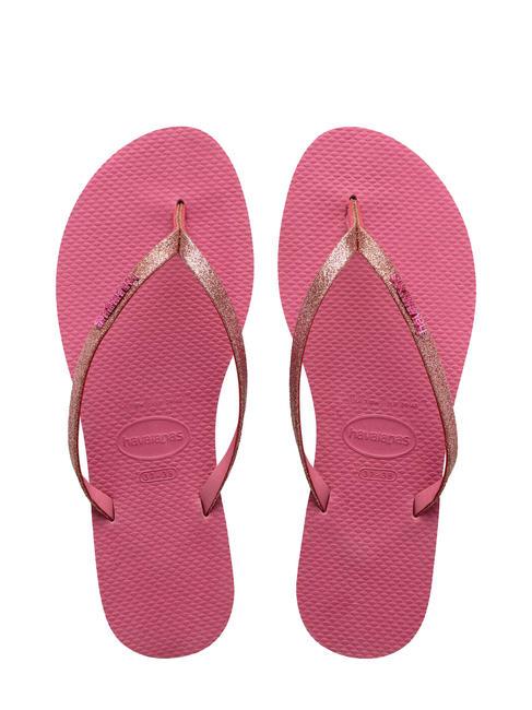 HAVAIANAS YOU GLITTER Flip-Flops samtige Rose - Damenschuhe