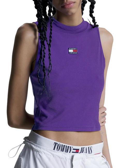 TOMMY HILFIGER TOMMY JEANS Crop badge Oberteil aus recyceltem Polyester College-Lila - T-Shirts und Tops für Damen