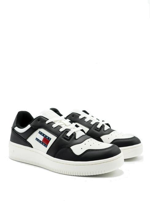 TOMMY HILFIGER TOMMY JEANS Retro Basket Essential Ledersneaker schwarz / ecru - Damenschuhe