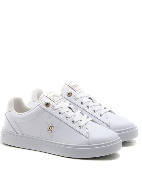 TOMMY HILFIGER ESSENTIAL ELEVATED Ledersneaker Weiß - Damenschuhe