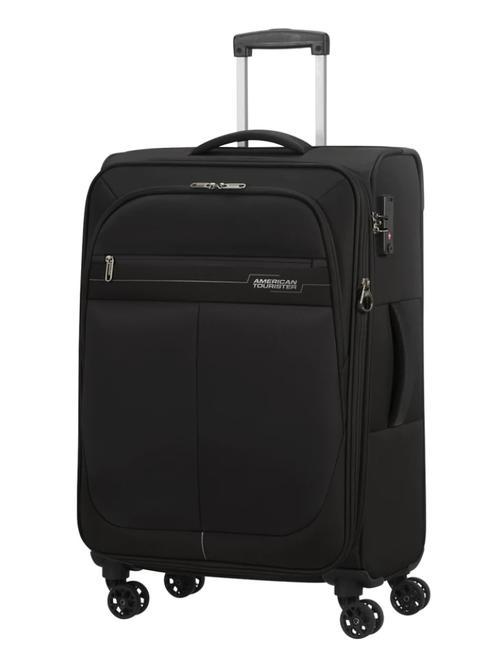 AMERICAN TOURISTER DEEP DIVE Mittelgroßer erweiterbarer Trolley schwarzgrau - Halbharte Trolleys