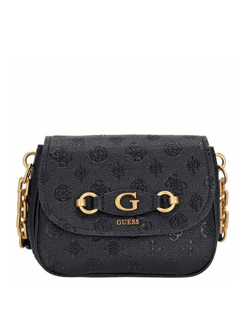 GUESS IZZY PEONY Schultertasche schwarzes Logo - Damentaschen