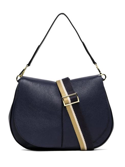 GIANNI CHIARINI HELENA ROUND Ledertasche mit Seilschultergurt NAVY BLAU - Damentaschen