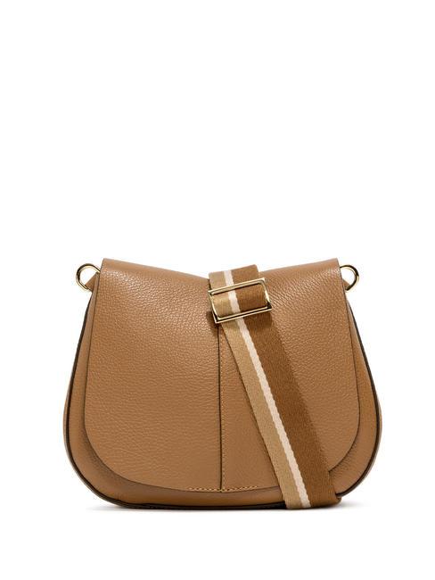 GIANNI CHIARINI HELENA ROUND Ledertasche mit doppeltem Schultergurt Natur - Damentaschen