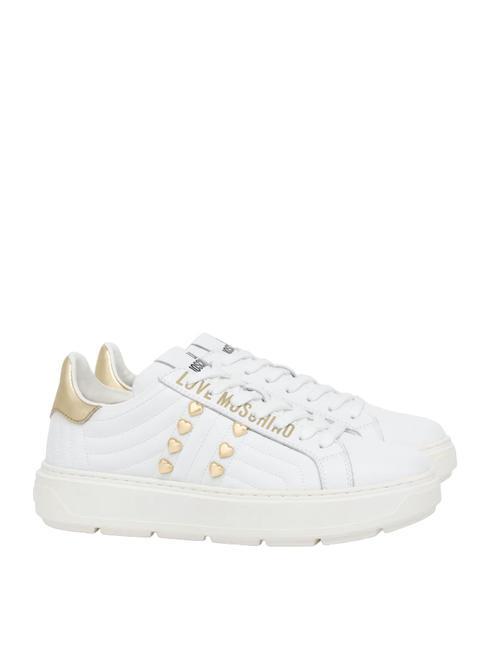 LOVE MOSCHINO BOLD 40 Ledersneaker weiß/platin - Damenschuhe