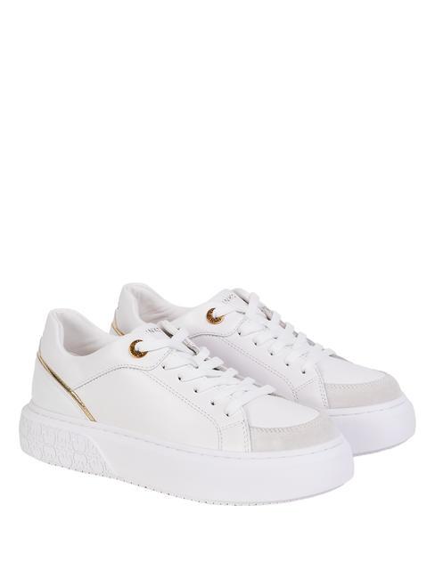 PINKO YOKO Ledersneaker weiß/platin - Damenschuhe