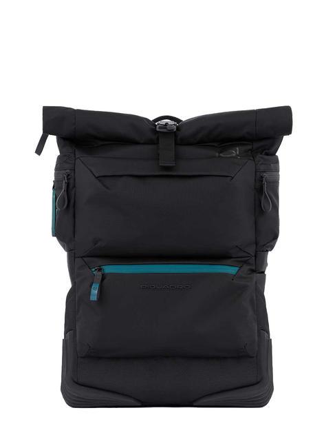 PIQUADRO CORNER 2.0 15,6-Zoll-PC-Rucksack, mit Regenhülle Schwarz - PC-Rucksäcke