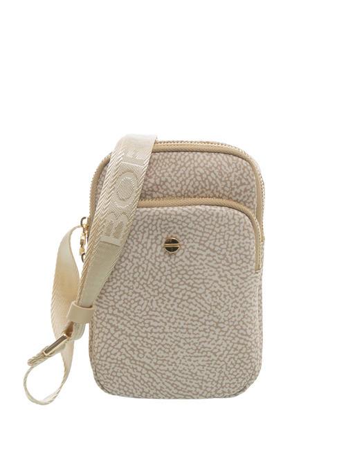 BORBONESE CLASSICA Mikrotasche mit Smartphone-Halterung Sand - Damentaschen