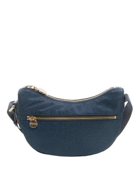 BORBONESE HOBO LUNA MINI ECO LINE Schultertasche blau - Damentaschen