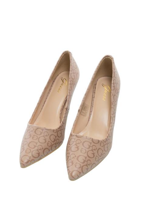 GUESS G LOGO Hohe Pumps Beige / Braun - Damenschuhe