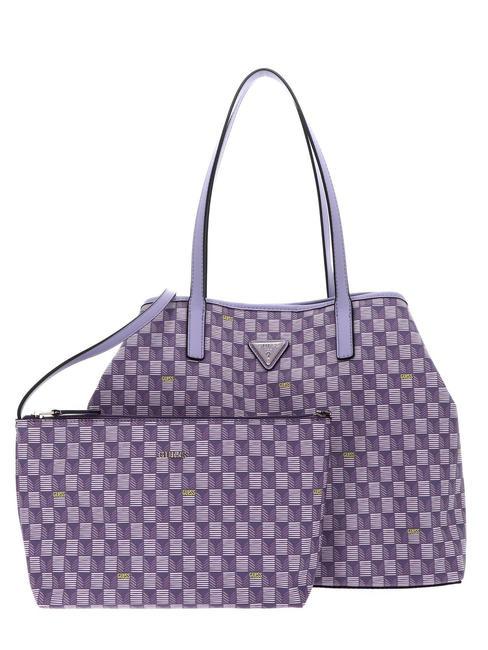 GUESS VIKKY LL Schultertasche lila Logo - Damentaschen