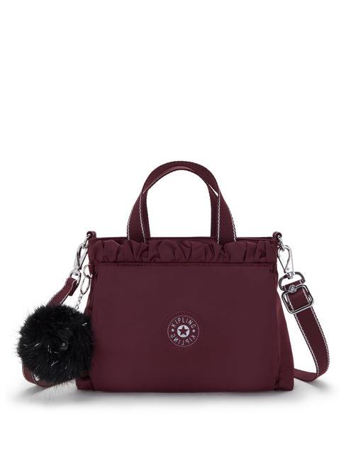 KIPLING KATELINA Handtasche mit Schultergurt Merlot-Satin - Damentaschen