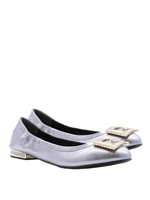 GUESS MICKLE Ballerinas aus Leder Zinn - Damenschuhe