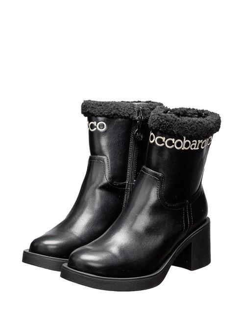 ROCCOBAROCCO LOGO Hohe Stiefeletten mit Reißverschluss Schwarz - Damenschuhe