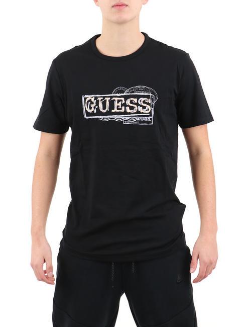 GUESS BOX T-Shirt aus Stretch-Baumwolle jetbla - Herren-T-Shirts