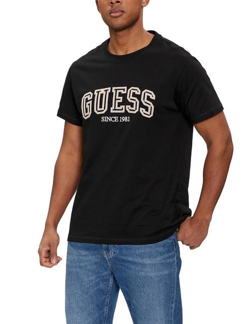 GUESS COLLEGE Baumwoll t-shirt jetbla - Herren-T-Shirts