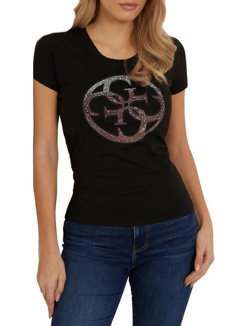 GUESS 4LOGO T-Shirt mit 4G-Logo jetbla - T-Shirts und Tops für Damen