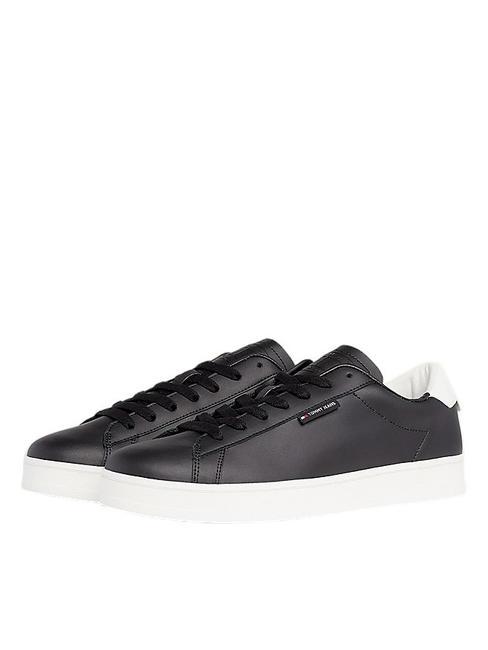 TOMMY HILFIGER TJ LOW CUPSOLE LOW Ledersneaker SCHWARZ - Herrenschuhe