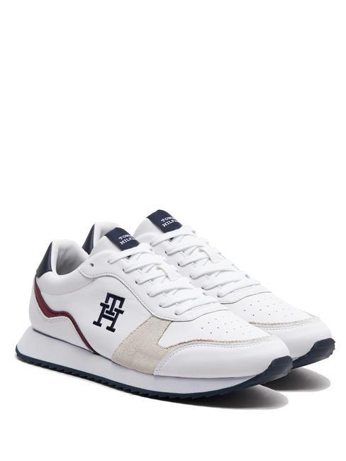 TOMMY HILFIGER TH RUNNER EVO LTH MIX Ledersneaker Weiß - Herrenschuhe