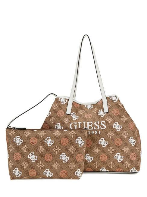 GUESS VIKKY LL Schultertasche Milch-Multi-Logo - Damentaschen