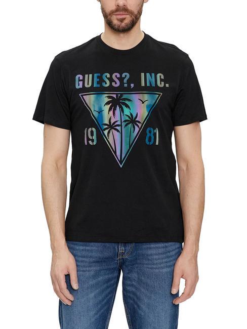 GUESS PALMS Baumwoll t-shirt jetbla - Herren-T-Shirts