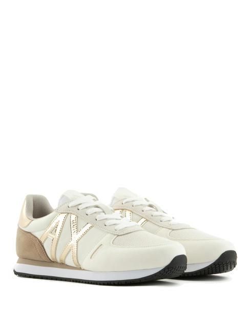 ARMANI EXCHANGE sneaker Turnschuhe Beige+Gold - Damenschuhe