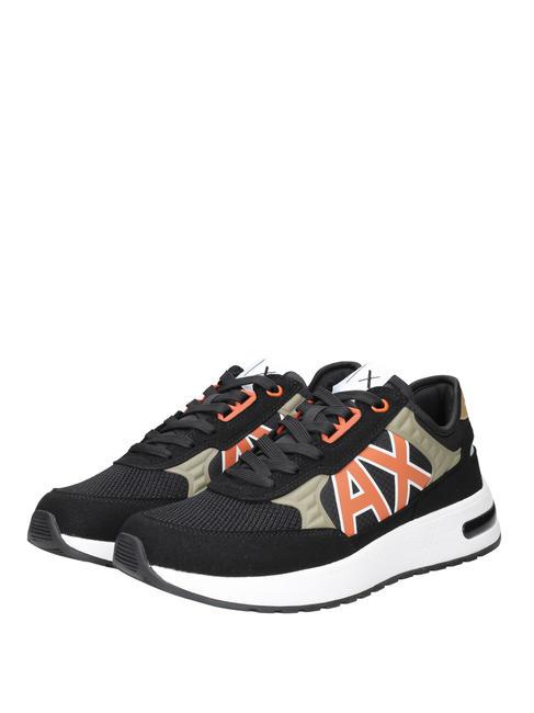 ARMANI EXCHANGE DUSSELDORF Turnschuhe Mann Schwarz+Holz+Orange - Herrenschuhe