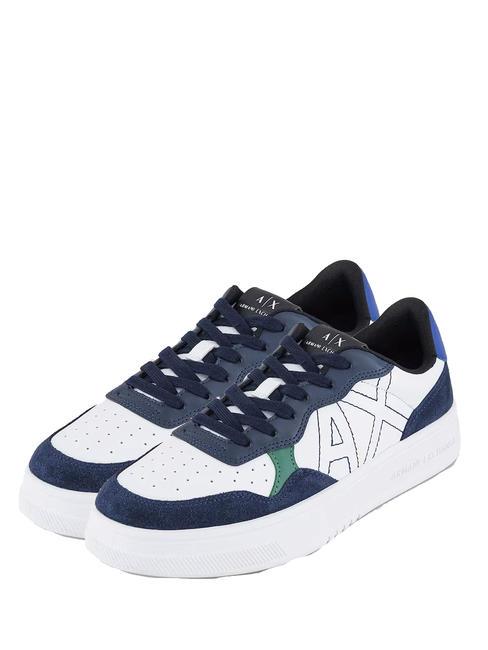 ARMANI EXCHANGE Sneaker dettagli scamosciati Turnschuhe Marine+Blau - Herrenschuhe