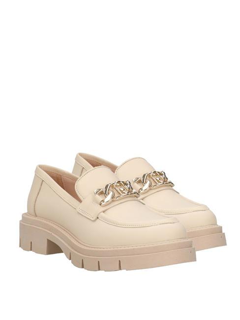 LIUJO MIRANDA 718 Leder-Loafer mit Kette Butter - Damenschuhe