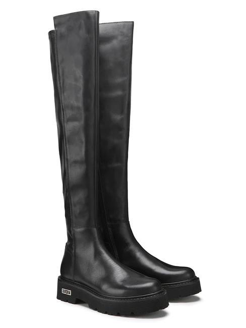 CULT SLASH 3039 Oberschenkelhoher Overknee-Stiefel Schwarz - Damenschuhe