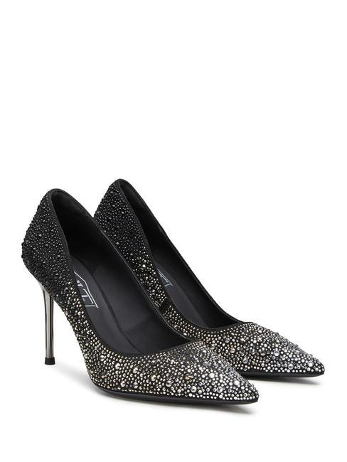 CULT QUEEN 3877 Hohe Pumps mit Kristallen Schwarz - Damenschuhe