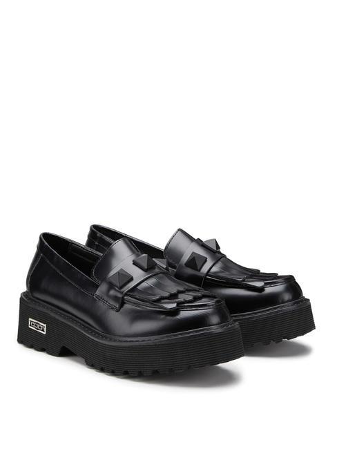 CULT SLASH 3487 Leder-Loafer mit Nieten Schwarz - Damenschuhe