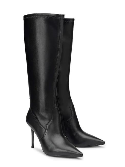 CULT QUEEN 3961 Hohe Lederstiefel Schwarz - Damenschuhe