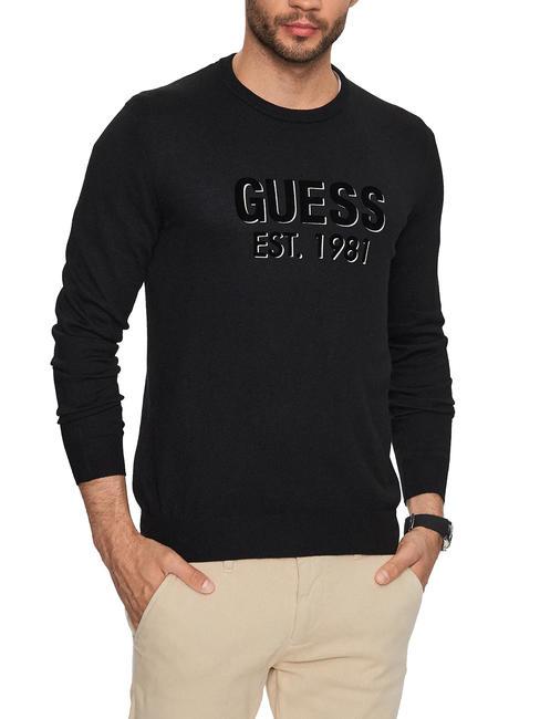 GUESS VIRGIL LOGO Pullover mit Rundhalsausschnitt jetbla - Herrenpullover