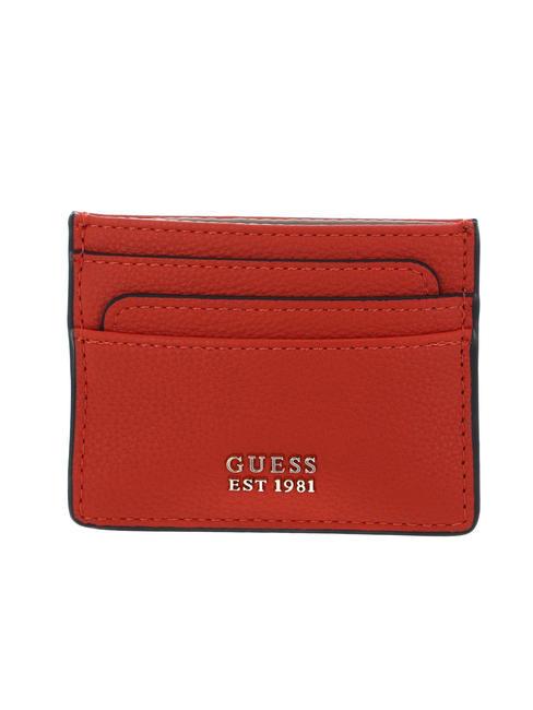 GUESS MERIDIAN Flacher Kartenhalter Orange - Brieftaschen Damen