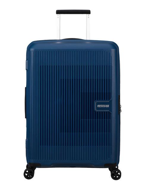 AMERICAN TOURISTER AEROSTEP Erweiterbarer mittelgroßer Trolley NAVY BLAU - Harte Trolleys