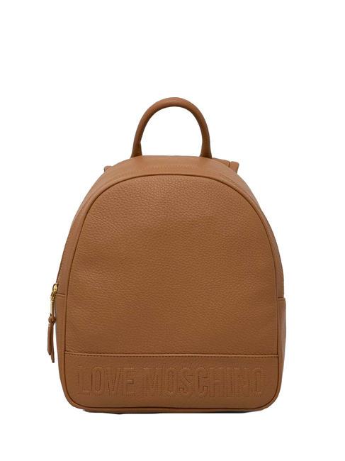 LOVE MOSCHINO LOGO EMBOSSED Rucksack Kamel - Damentaschen