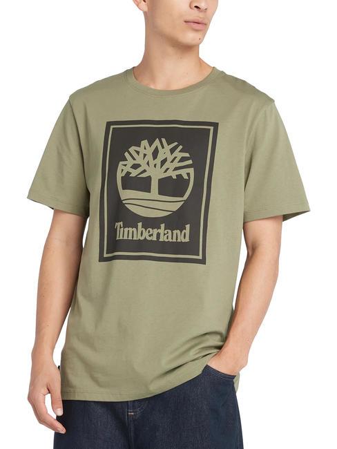 TIMBERLAND STACK LOGO Baumwoll t-shirt Kasselerde/Schwarz - Herren-T-Shirts