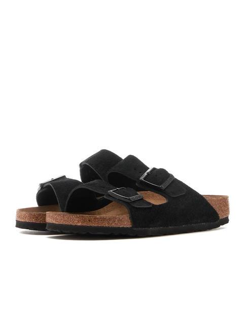 BIRKENSTOCK ARIZONA Wildleder-Slipper Schwarz - Schuhe Unisex