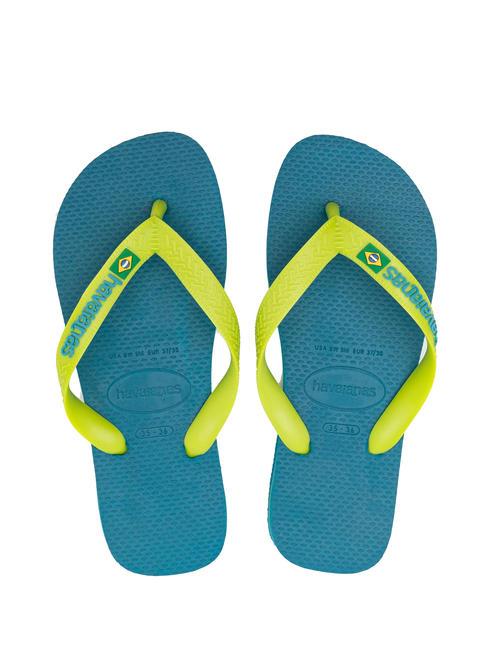 HAVAIANAS BRASIL LOGO Flip-Flops für Herren Amazonitblau - Schuhe Unisex