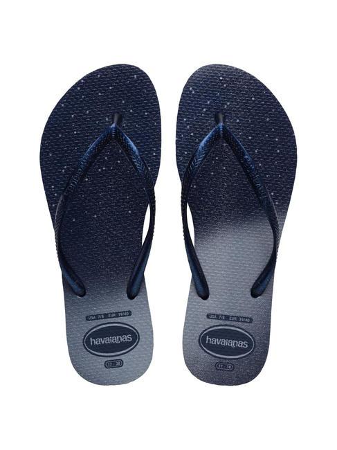 HAVAIANAS SLIM GLOSS Flip-Flops MARINEBLAU / BLAU / MARINEBLAU - Damenschuhe