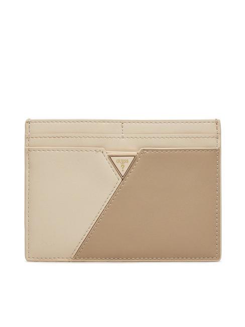 GUESS TRIANGLE LOGO Großer flacher Kartenhalter weiß multi - Brieftaschen Damen