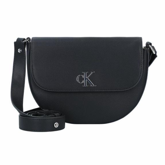 CALVIN KLEIN MINIMAL MONOGRAM Schulter-Satteltasche pvh schwarz - Damentaschen