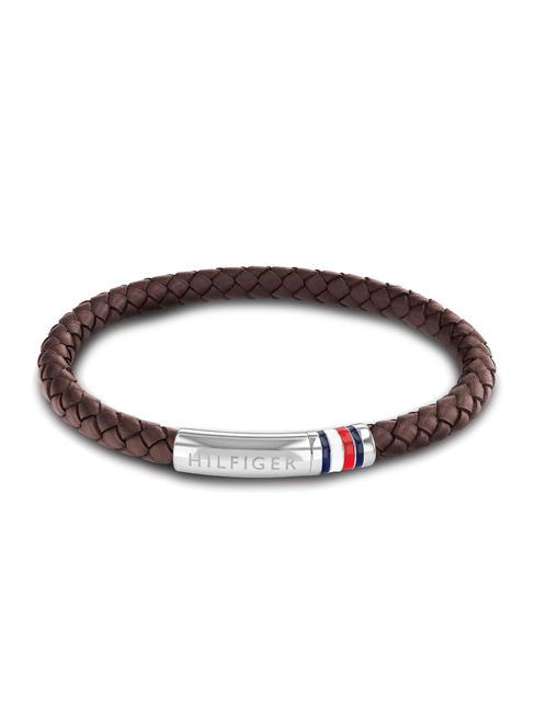 TOMMY HILFIGER INTERWOVEN BRAID Lederarmband braun - Herrenarmbänder