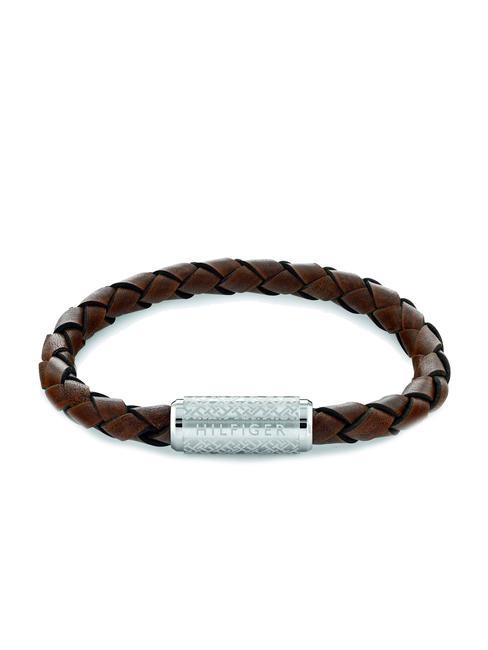 TOMMY HILFIGER EXPLODED BRAID Lederarmband braun - Herrenarmbänder