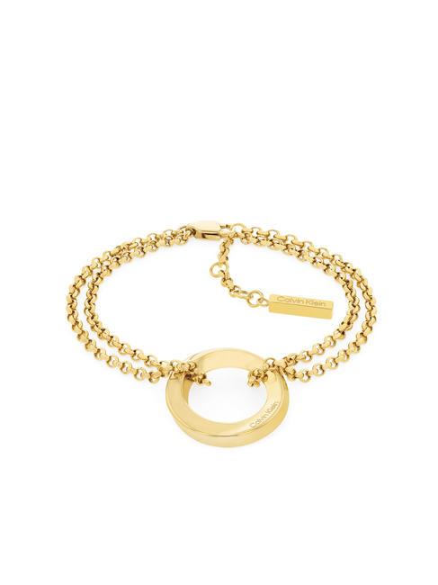 CALVIN KLEIN SCULPTURAL Doppelsträngiges Armband mit Anhänger Gold - Armbänder