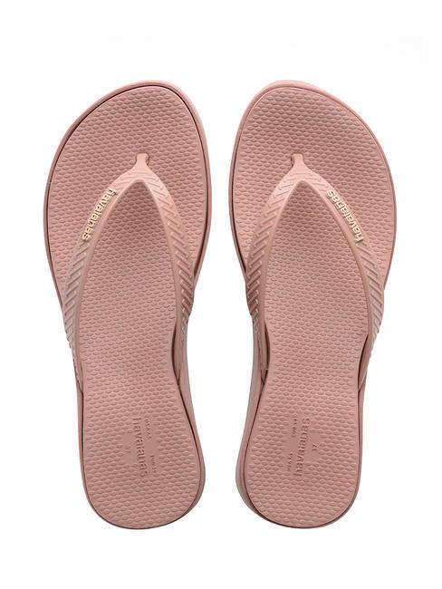 HAVAIANAS HIGH PLATFORM Flip-Flops mit Keilabsatz KROKUS / ROSE - Damenschuhe