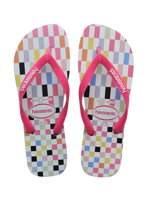 HAVAIANAS TOP CHECK Flip-Flops eisgrau/rosa - Schuhe Unisex