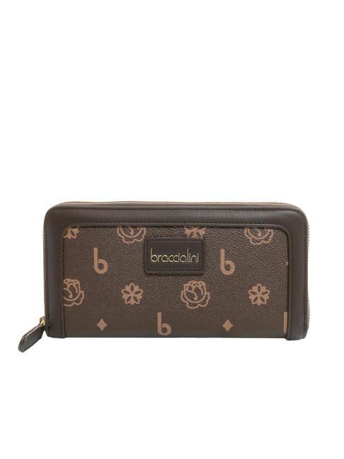 BRACCIALINI MONOGRAM Portemonnaie mit umlaufendem Reißverschluss braun - Brieftaschen Damen